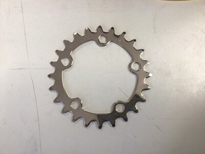 Sugino 24t x 74mm 5-Bolt Chainring, Silver Stainless