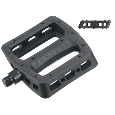 Odyssey Twisted PC Pedals - Platform, Composite/Plastic, 1/2", Black