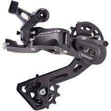 microSHIFT Acolyte SpringLock Rear Derailleur - 8 Speed, Medium Cage, Black, SpringLock Chain Retention