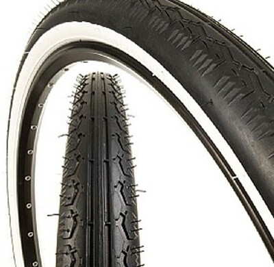 Kenda Cruiser K130 Tire - 26 x 2.125, Clincher, Wire, Black/White, 22tpi