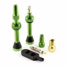 Serfas Tubeless Presta Valves- pair 44mm GREEN