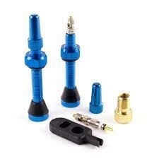 Serfas Tubeless Presta Valves- pair 44mm Blue