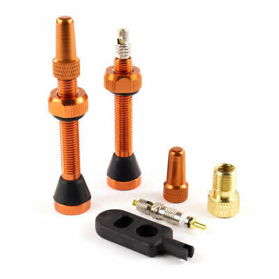 Serfas Tubeless Presta Valves- pair 44mm Orange