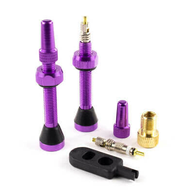 Serfas Tubeless Presta Valves- pair 44mm PURPLE