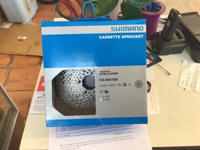 Shimano Deore CS-M4100-10 Cassette - 10-Speed 11-42t Silver
