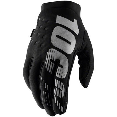Brisker Gloves - Black Full Finger Men's Large