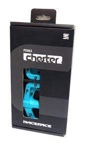 RaceFace Chester Pedals - Platform, Composite, 9/16",Turquoise, Replaceable Pins