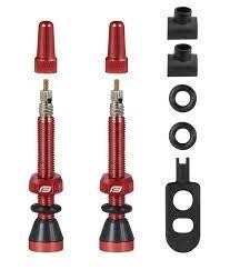 Serfas Tubeless Presta Valves- pair 44MM Red