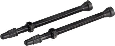WHISKY No.9 Alloy Tubeless Valves - Pair 80mm Black