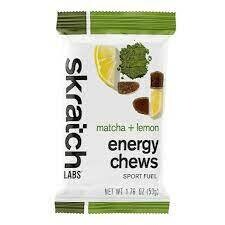 Sport Energy Chews, Match Green Tea &amp; Lemon, 50g, Single Serving