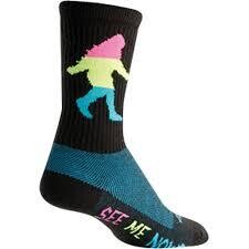 SockGuy Wool Neon Sasquatch Socks - 6", Black, Large/X-Large