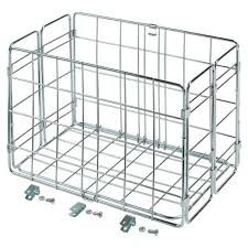 WLD 582 Side-Mount Folding Rear Basket 12.75x7.25x8.5 Chrome