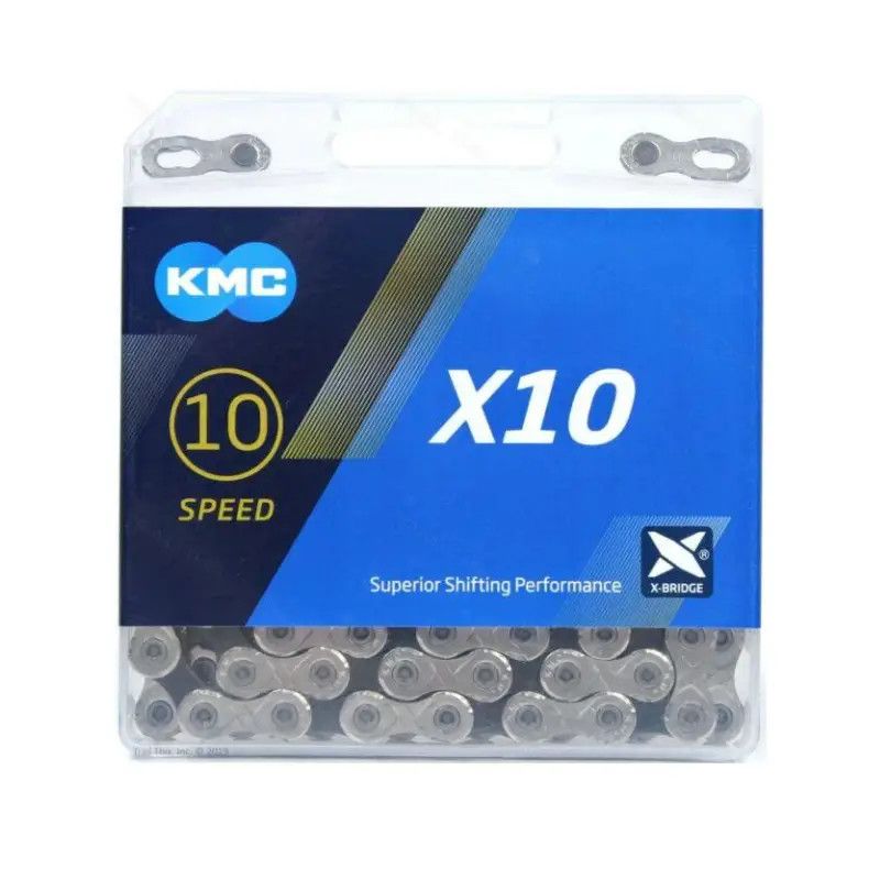 KMC X10 Chain - 10-Speed, 116 Links, Gray