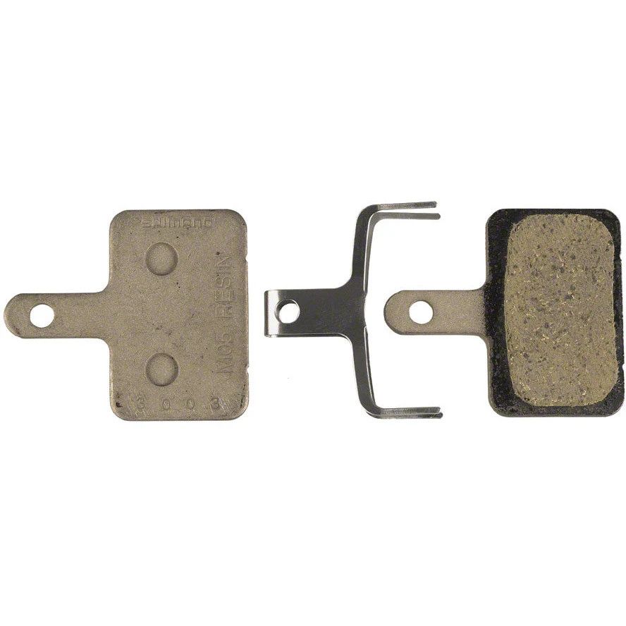 Shimano M05-RX Disc Brake Pads and Springs - Resin Compound, Steel Back Plate, One Pair
