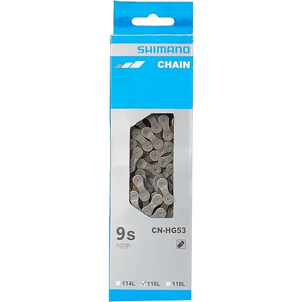 Shimano CN-HG53 Chain - 9-Speed, 116 Links, Gray