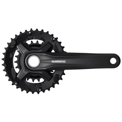 Shimano FC-MT210-2 Crankset - 175mm, 9-Speed, 46/30t, 48.8mm Chainline, Riveted, Black