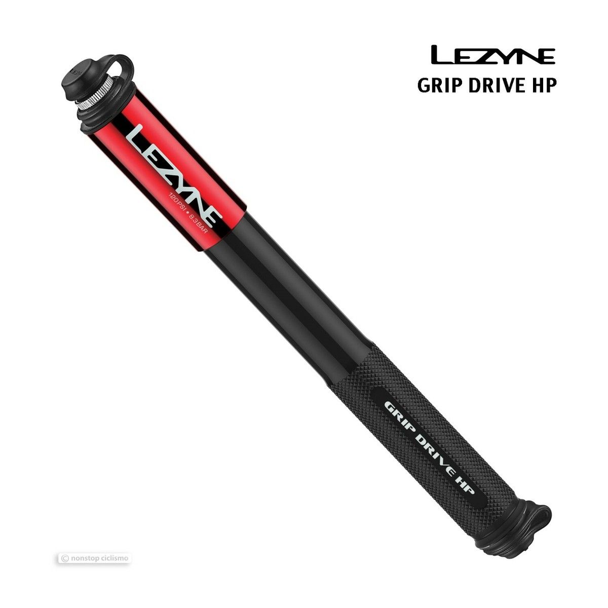 Lezyne Grip Drive HP Hand Pump, Red Medium