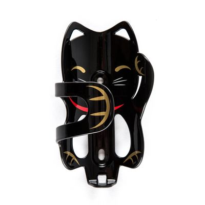 Portland Design Works Lucky Cat Water Bottle Cage: Black Cat