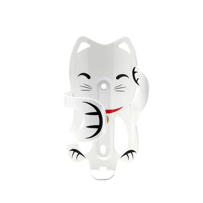 Portland Design Works Lucky Cat Water Bottle Cage: White Cat