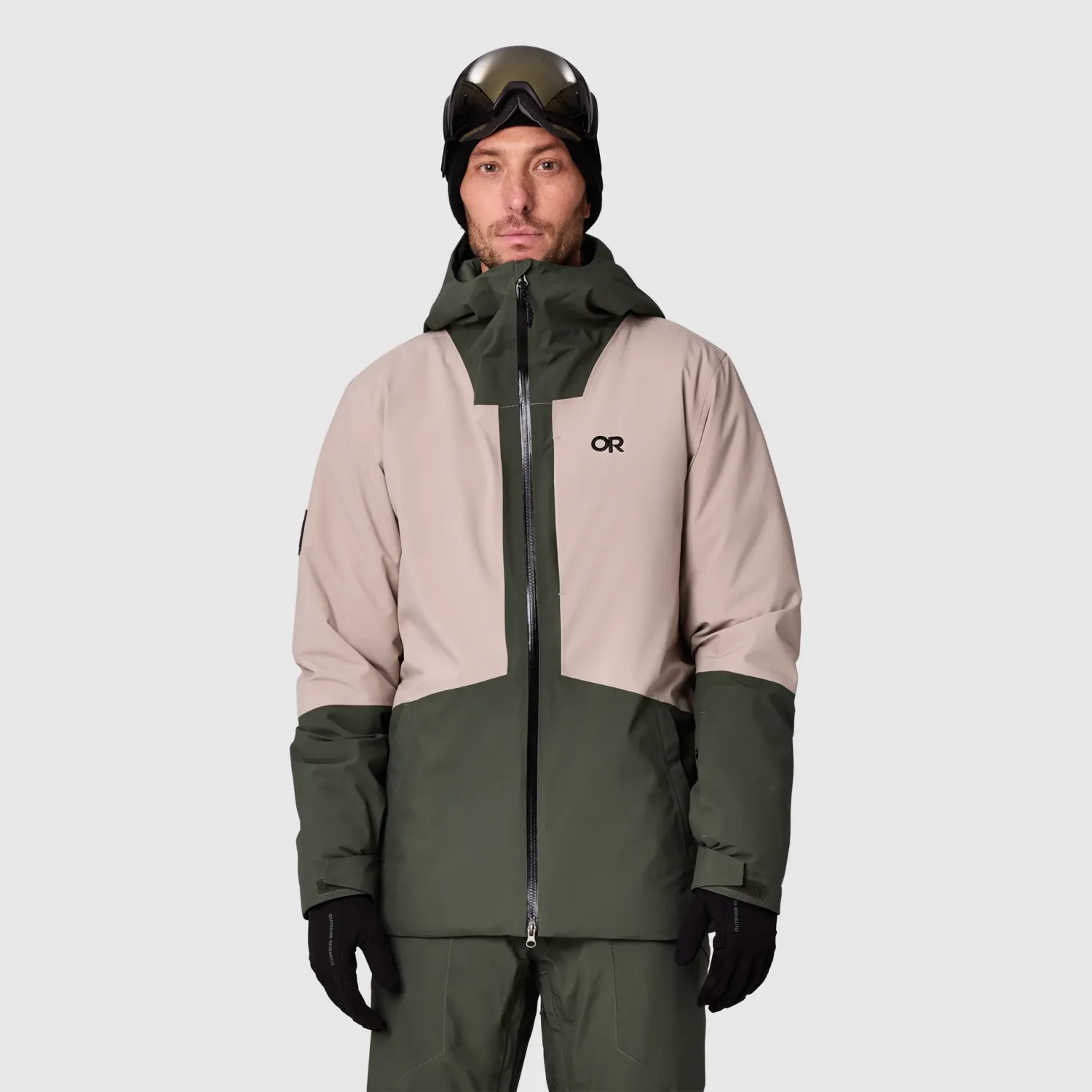 OR M SNOWCREW JKT '27, Color: DRK LAUR/P KHA, Size: M