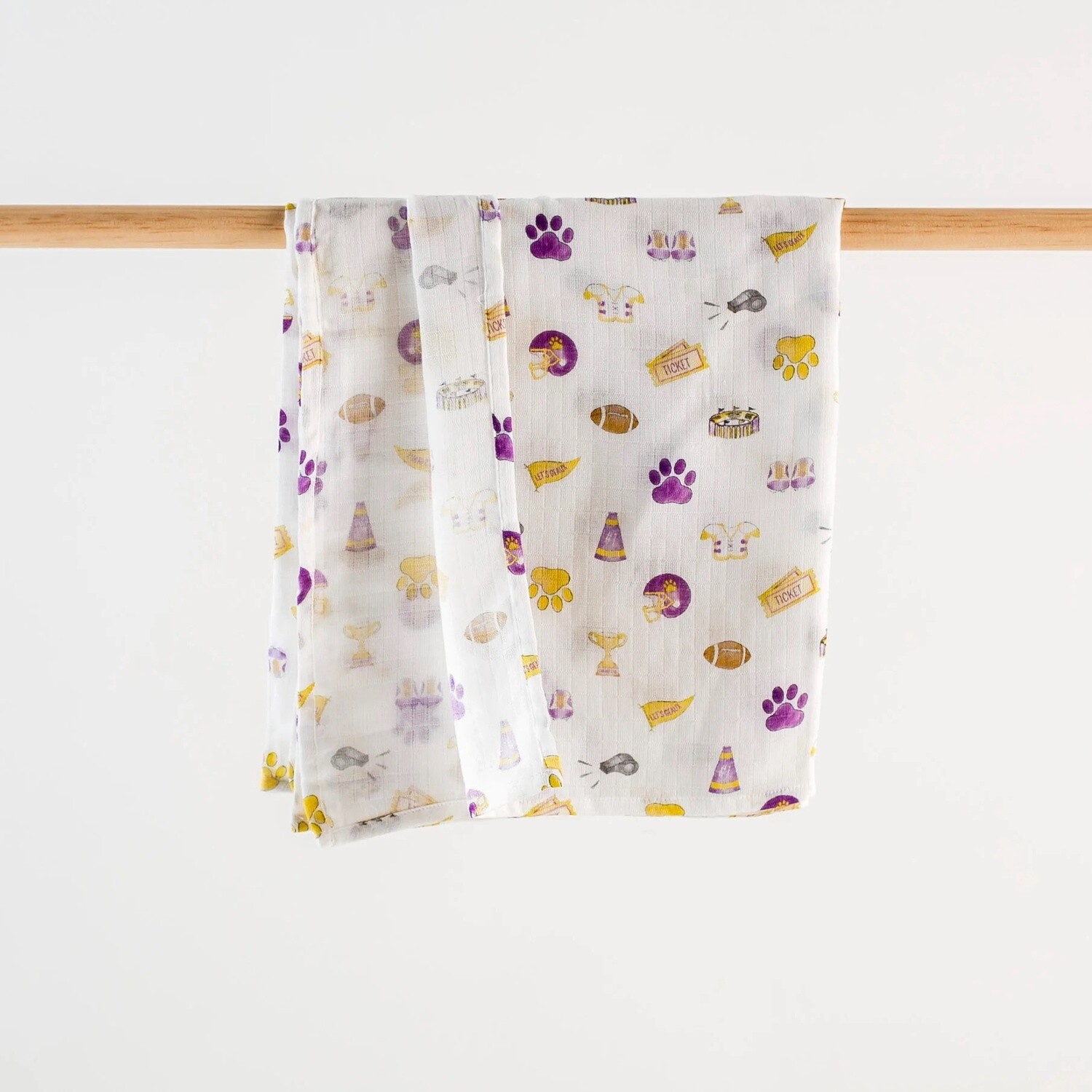 LET’S GO TIGERS ORGANIC MUSLIN BLANKET