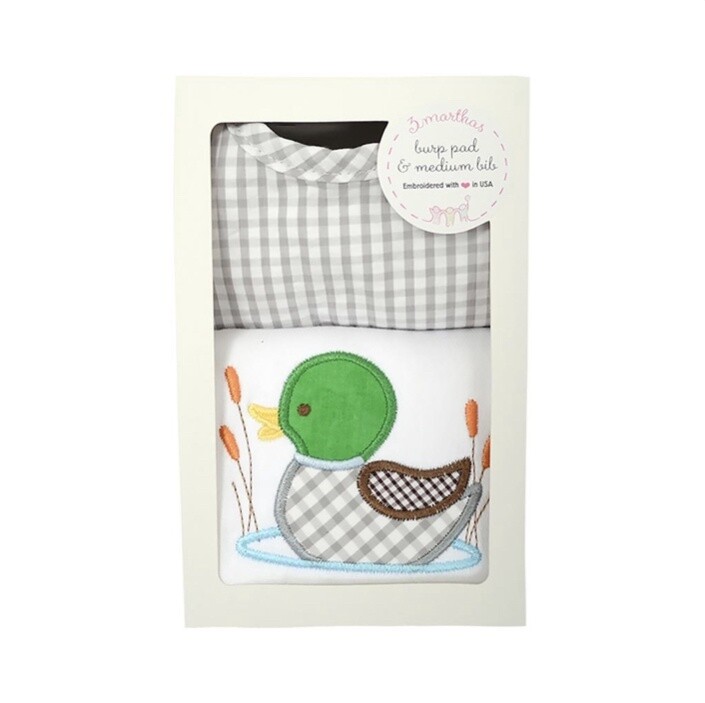 MALLARD BIB &amp; BURP BOX SET