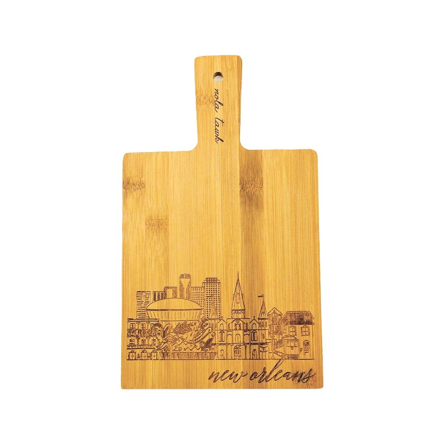 NOLA SKYLINE BAMBOO CUTTING BOARD