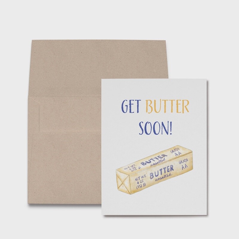GET BUTTER GREETING CARD