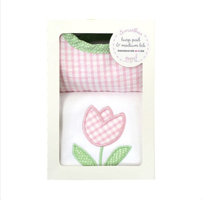 TULIP BIB &amp; BURP BOX SET