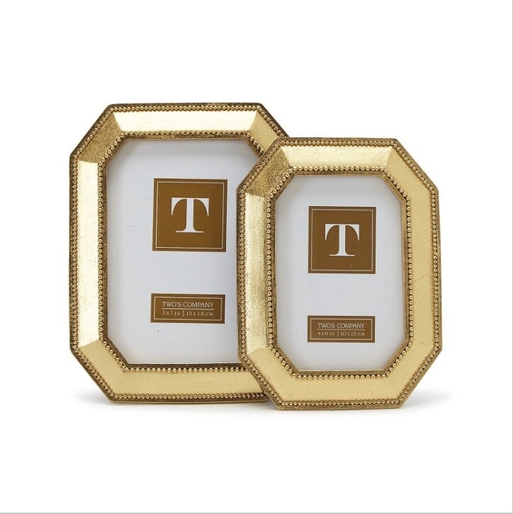 BEADS OF GOLD 4x6 PHOTO FRAME