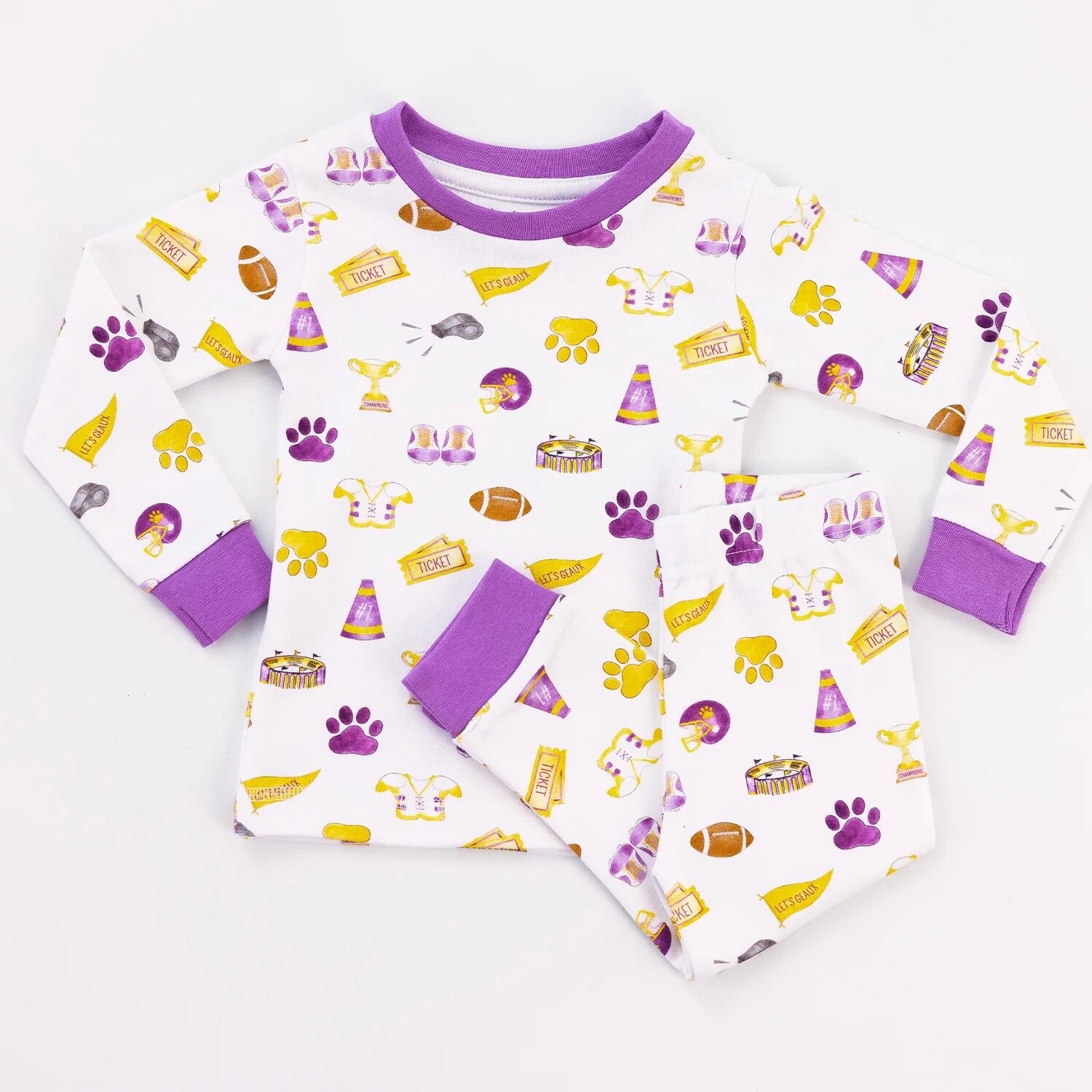 LET’S GO TIGERS ORGANIC COTTON PAJAMA SET