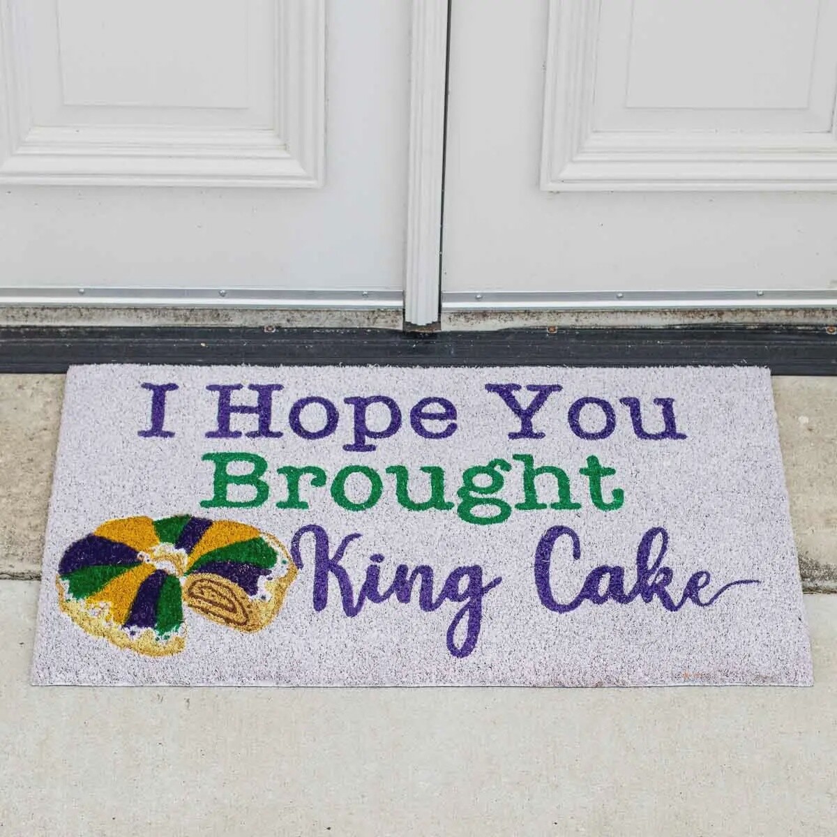 BROUGHT KING CAKE DOORMAT