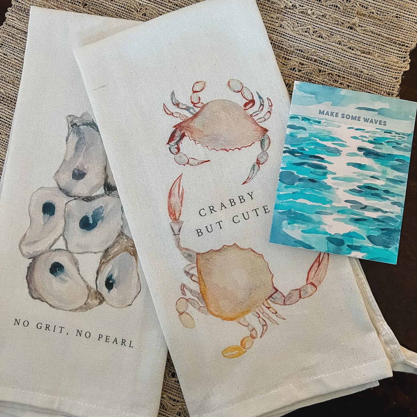CRABBY CUTE TEA TOWEL