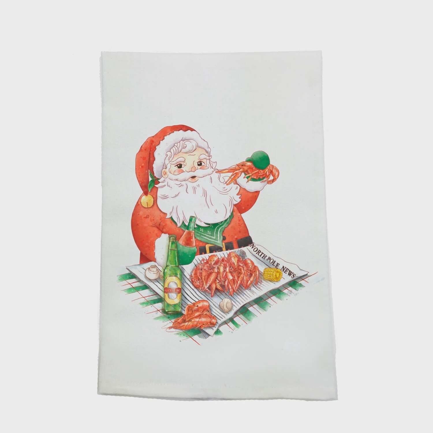 SANTA CLAWS CHRISTMAS KITCHEN TOWEL