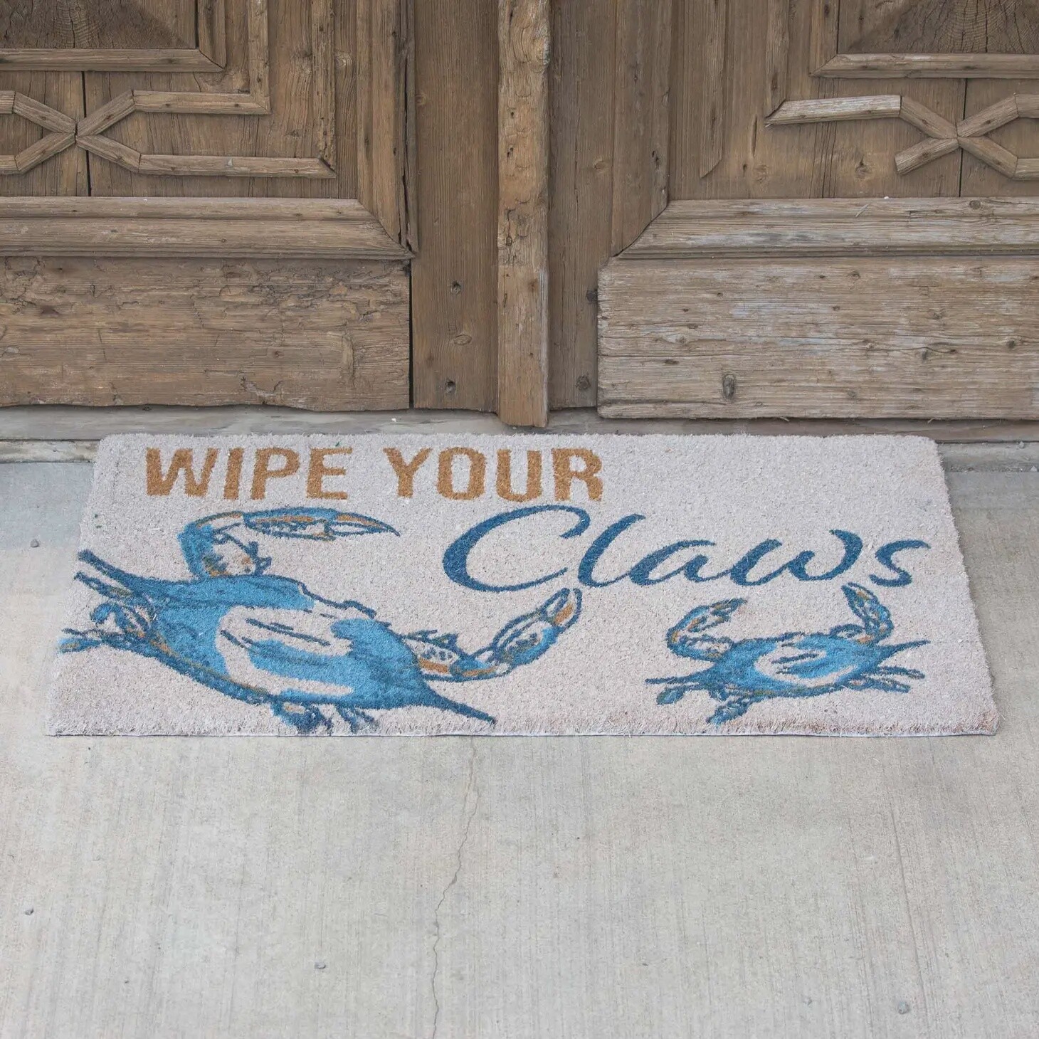 WIPE YOUR CLAWS DOORMAT WHITE