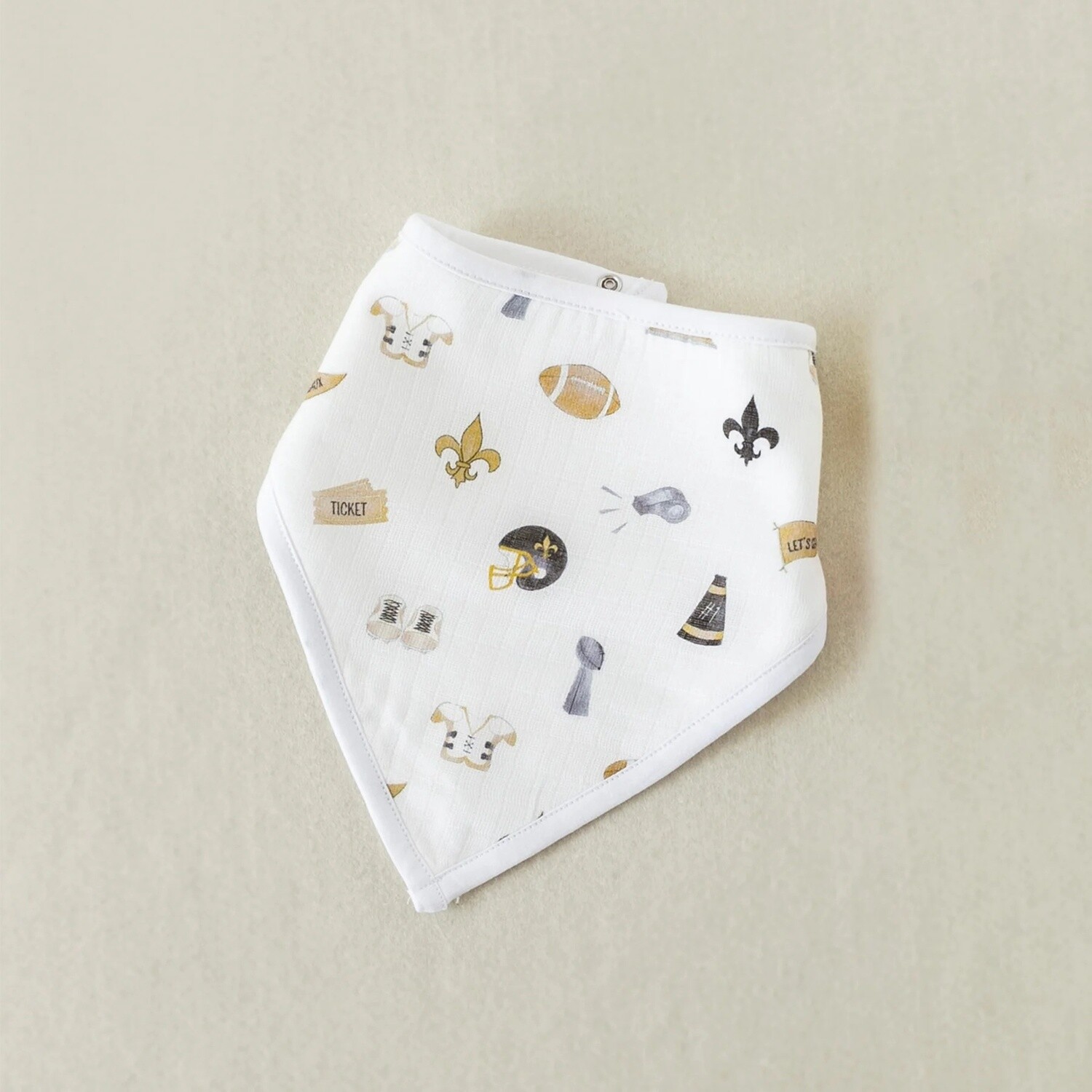 LET’S GO SAINTS ORGANIC MUSLIN BIB