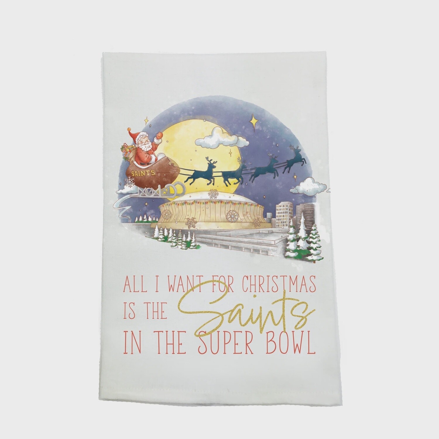 SUPERBOWL CHRISTMAS KITCHEN TOWEL