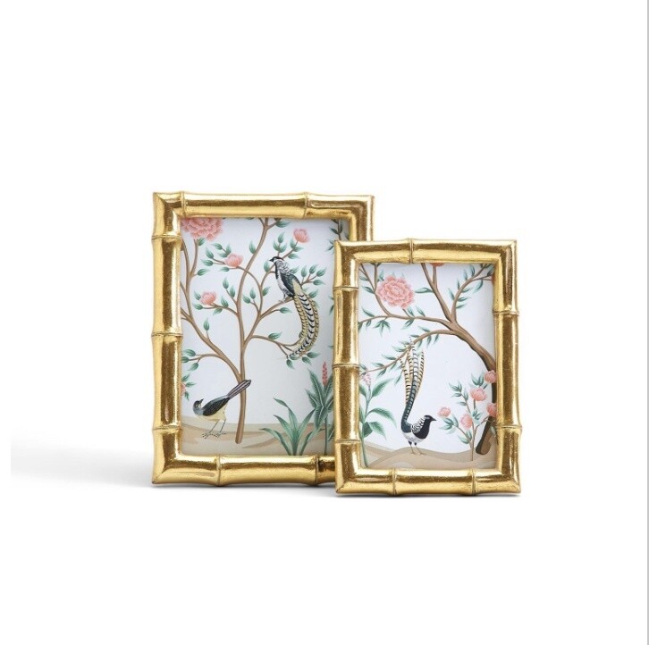 GOLD FAUX BAMBOO 5x7 PHOTO FRAME