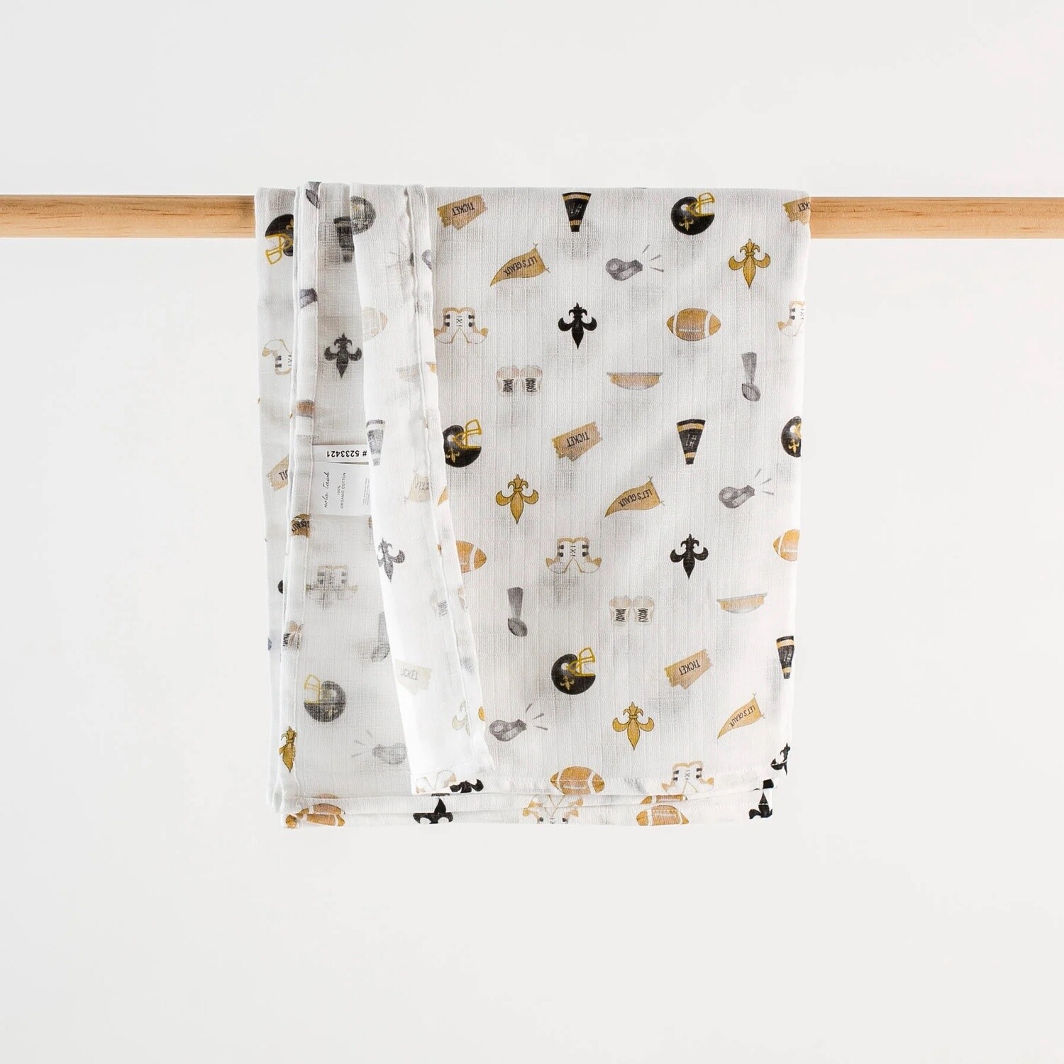 LET’S GO SAINTS ORGANIC MUSLIN BLANKET