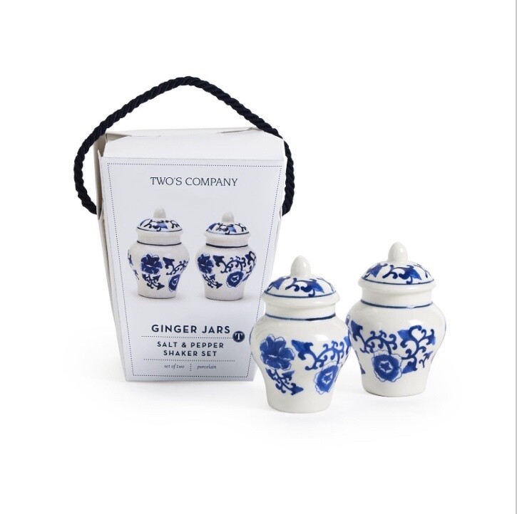 MINI CHINOISERIE GINGER JAR SALT &amp; PEPPER SHAKER