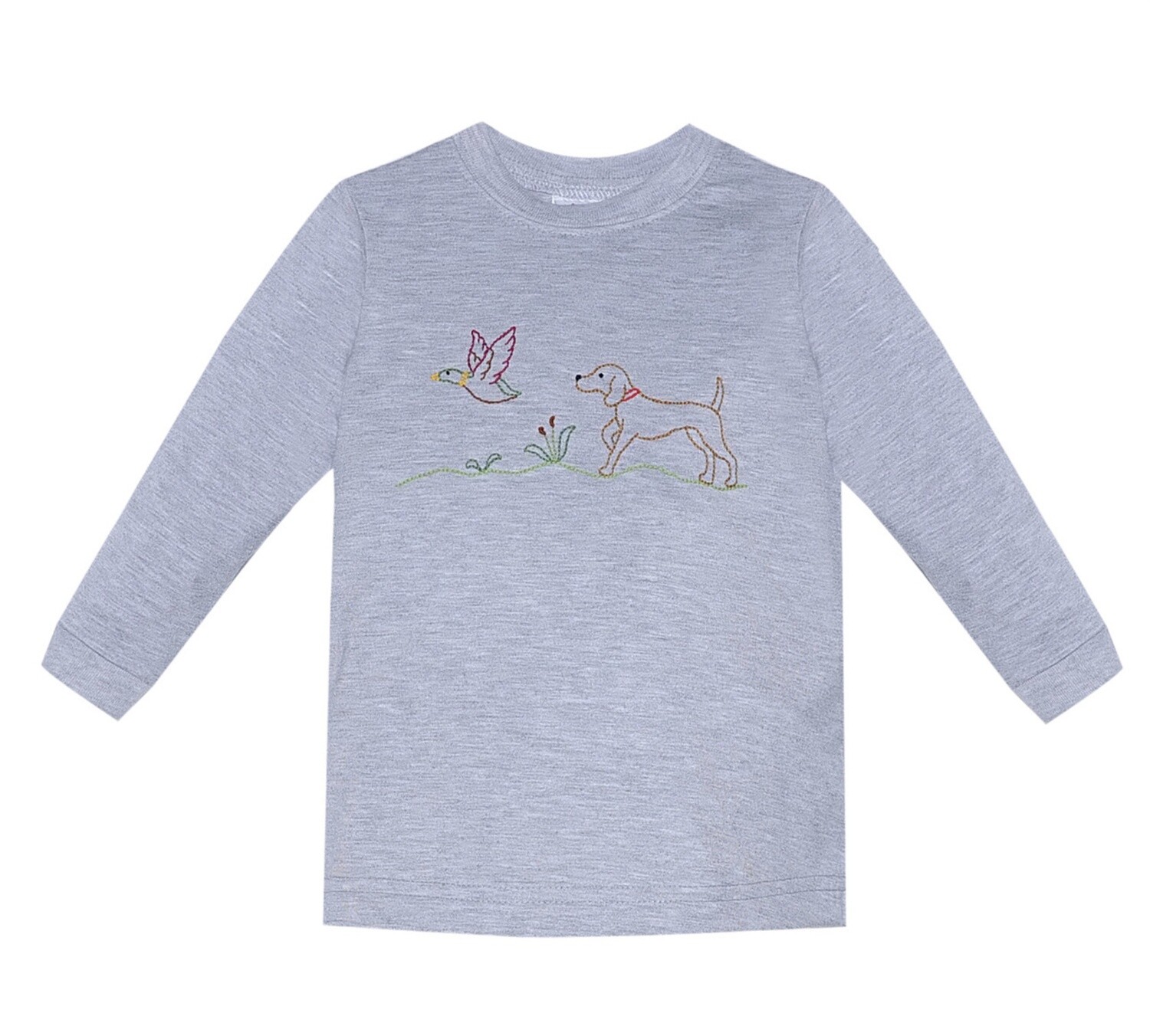HOUSTON DOG CHASING MALLARD SHIRT GREY