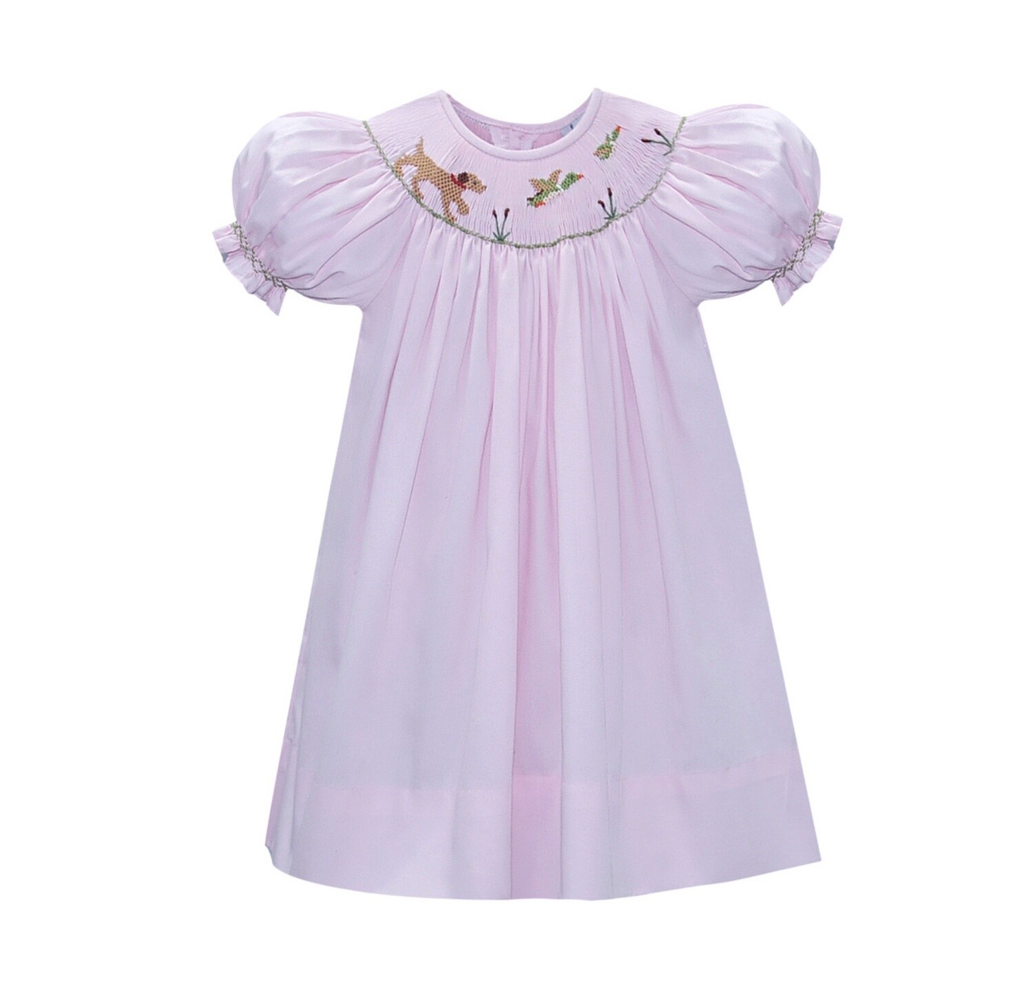 SAVANNAH BISHOP DOG CHASING MALLARD DRESS