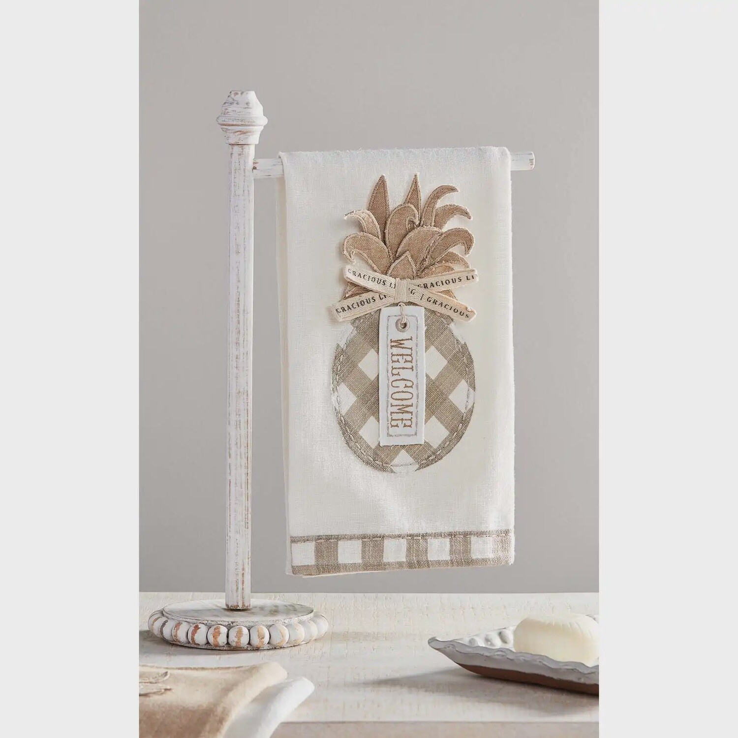 BEADED TOWEL HOLDER