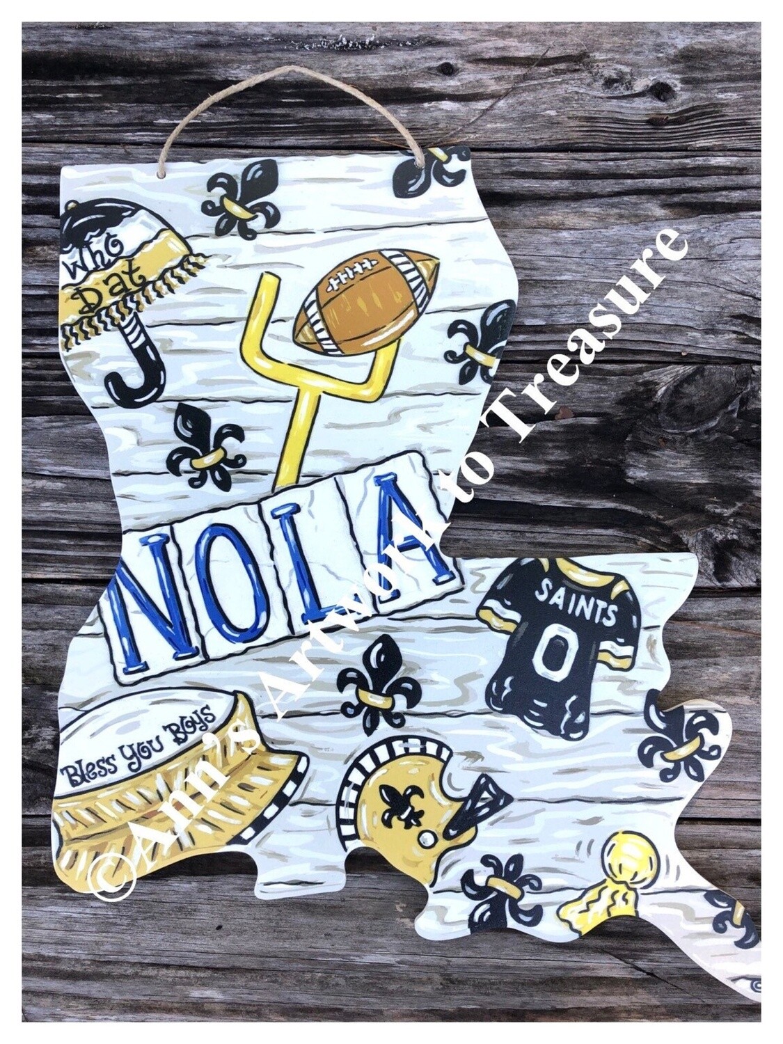 LA SAINTS ICON DOOR HANGER