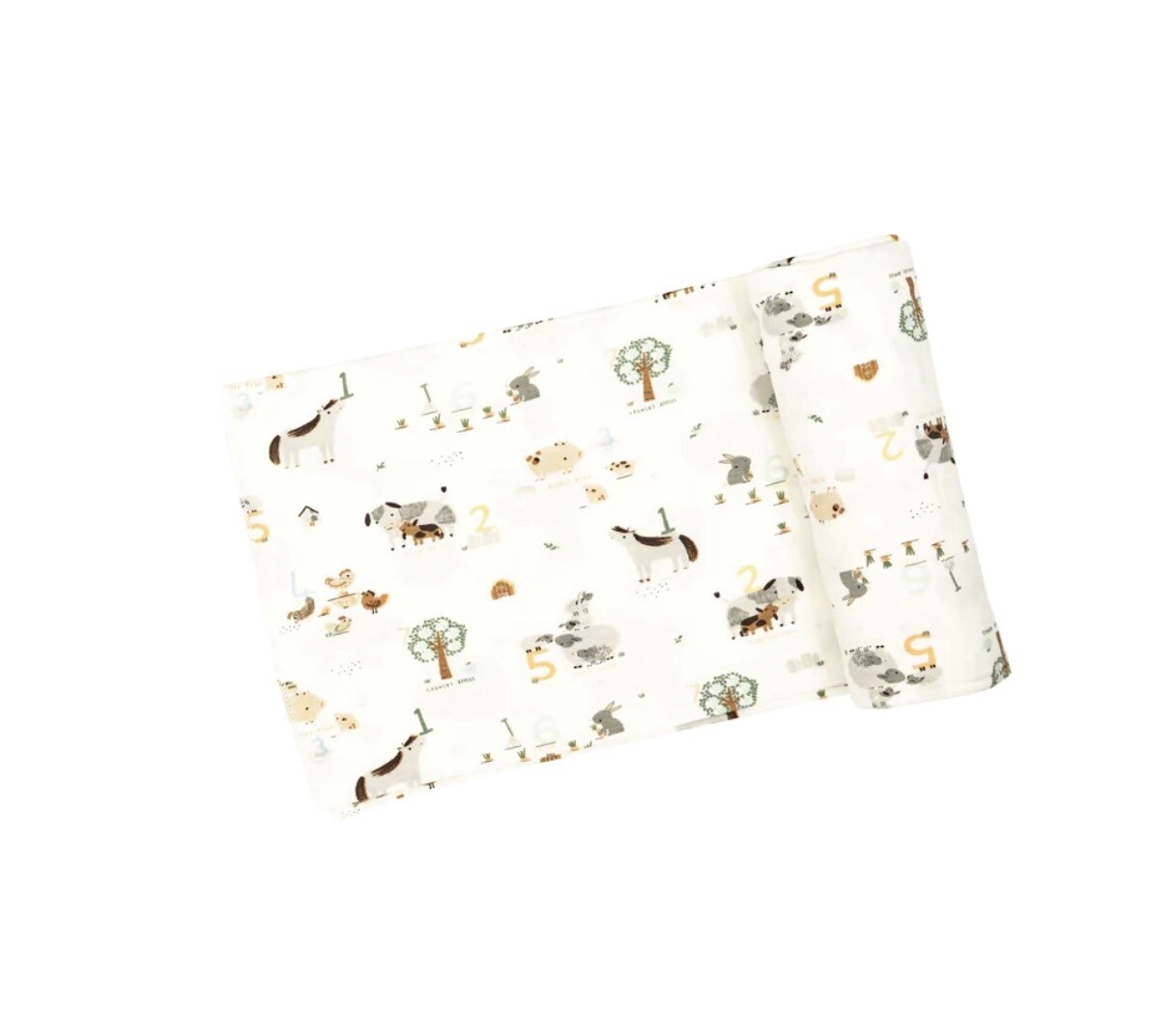 COUNTING ON THE FARM SWADDLE BLANKET