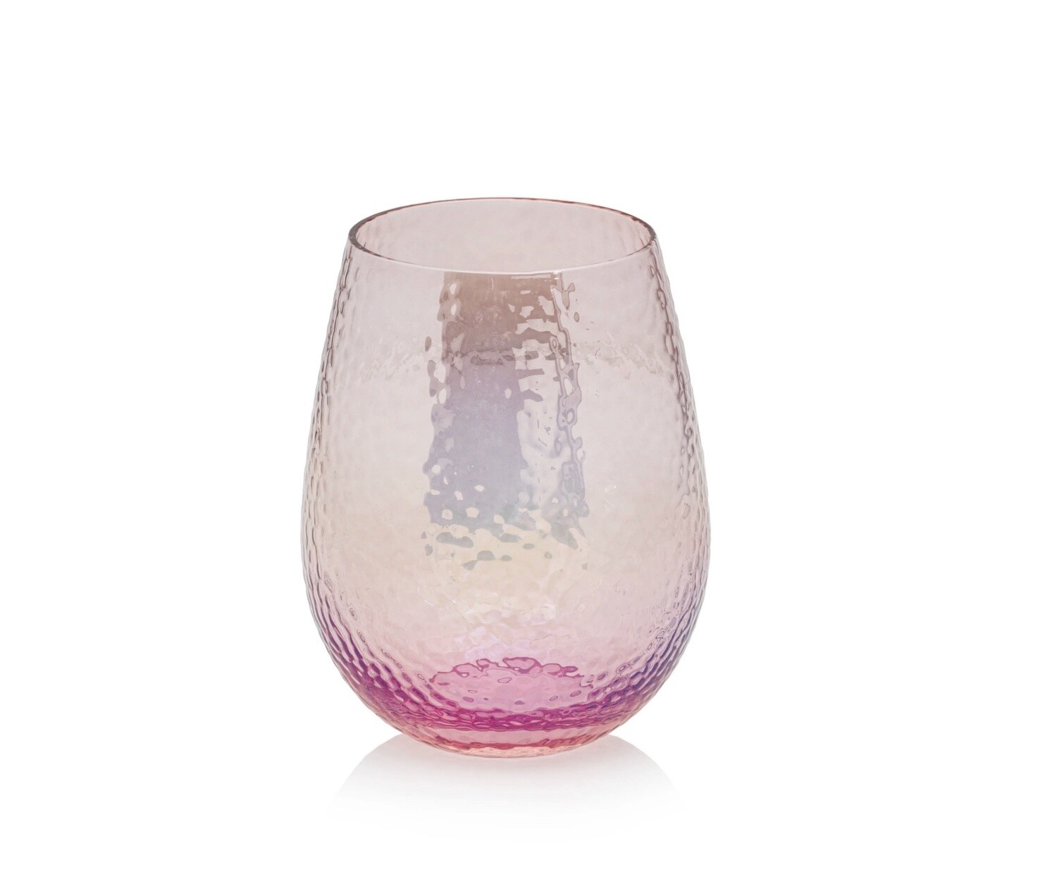 APERITIVO STEMLESS WINE GLASS- LUSTER PINK