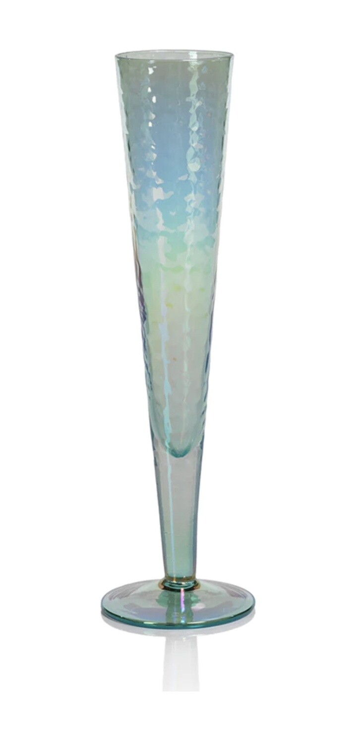APERITIVO SLIM CHAMPAGNE FLUTE- LUSTER BLUE