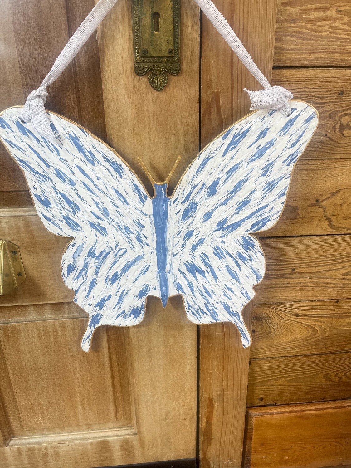 BUTTERFLY DOOR HANGER, Colour: BLUE/WHITE