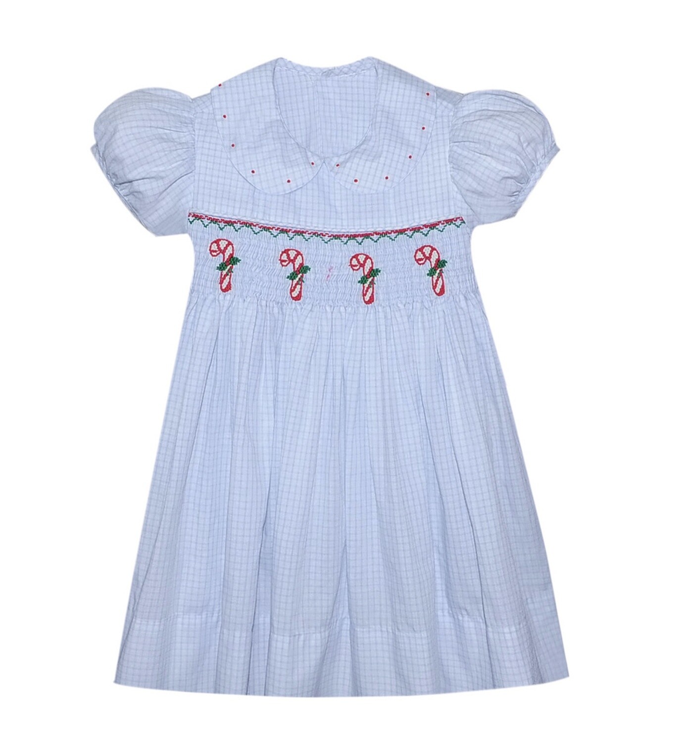 EMMA JANE BLUE CANDY CANES DRESS