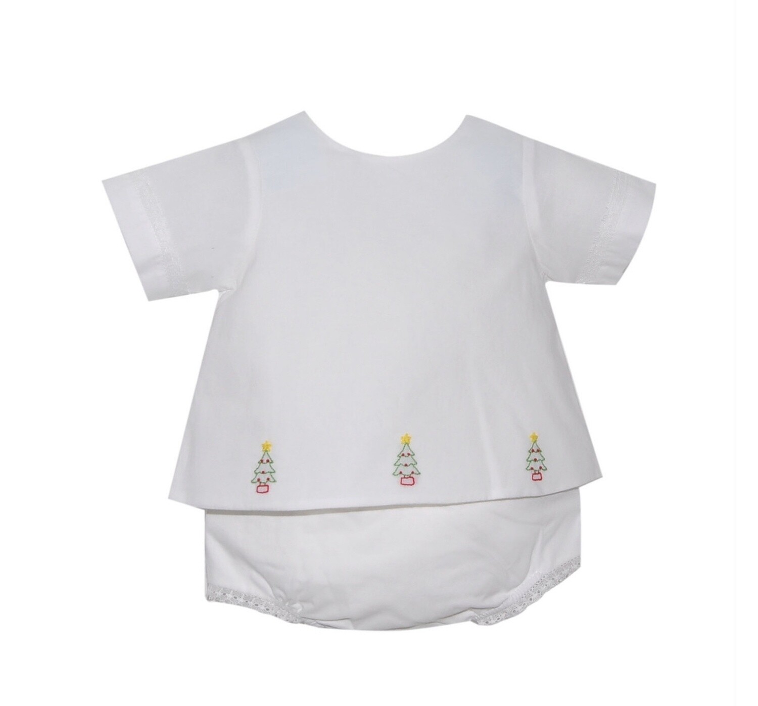 BAILEY WHITE CHRISTMAS TREE DIAPER SET- BOY